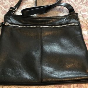 Black leather purse